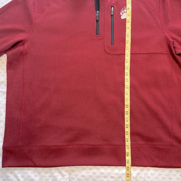 Duluth Trading Co Alaskan Hardgear Men's Maroon Quarter Zip Pullover Size 2XL - Picture 4 of 8